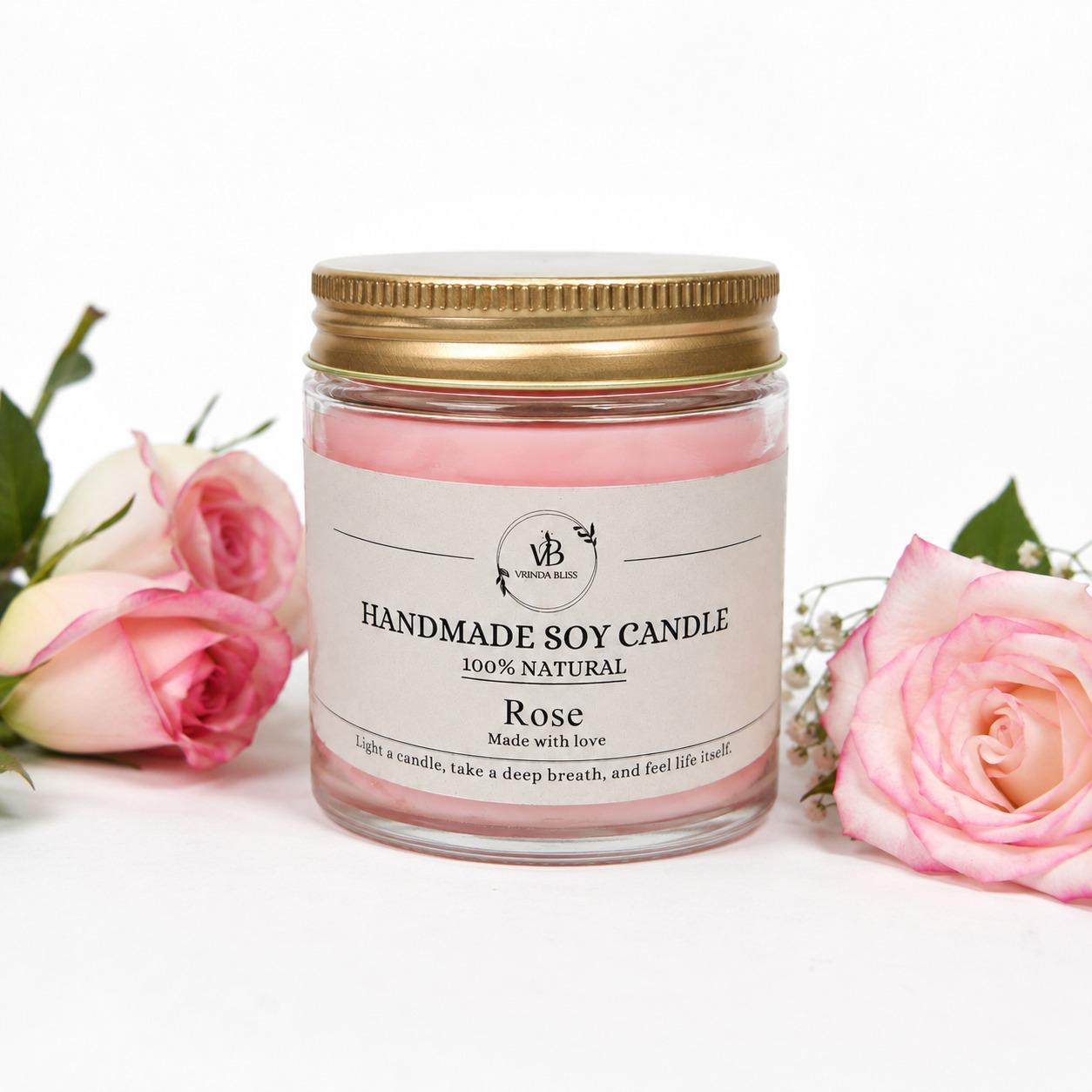 Rose Scented Jar Candle - Image 2