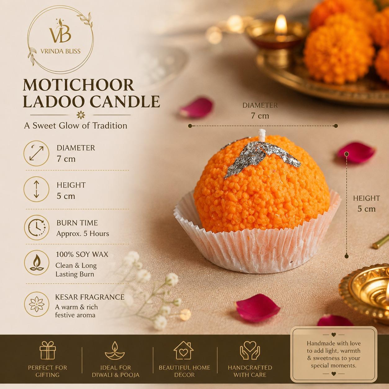 Scented Ladoo Candle - Image 2